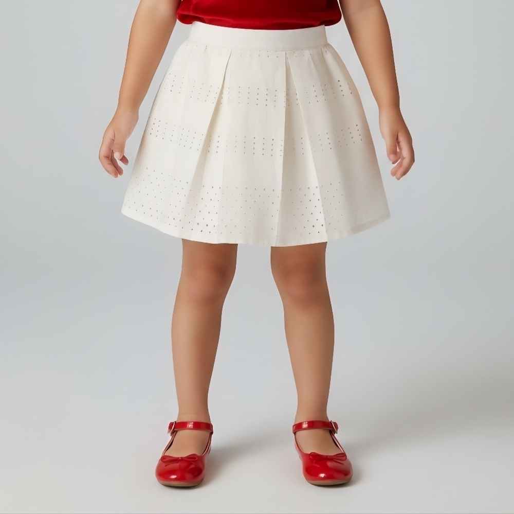 ⭐2 FOR $20 ⭐ GAP Girl Skirt 4 Kid Dot Eyelet Cream Mini Event Special Occasion